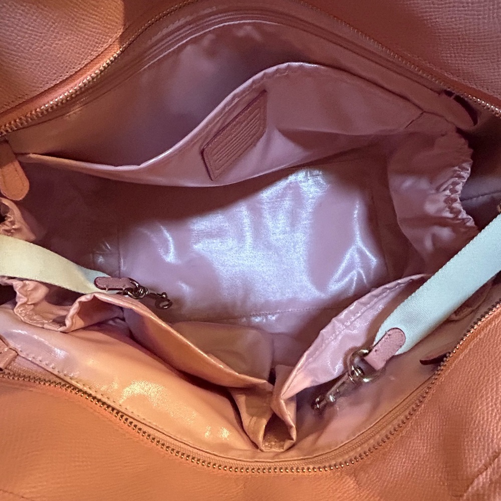 Coach 34522 Taxi Baby XGrain Pink Tote with Signature Charm and changing pad - Picture 15 of 16